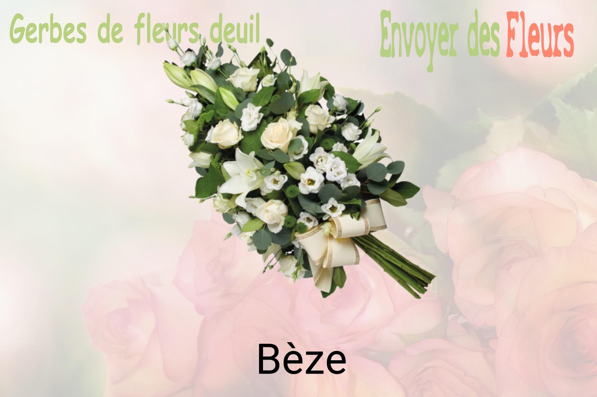 Gerbe de fleurs de deuil livrée à Bèze